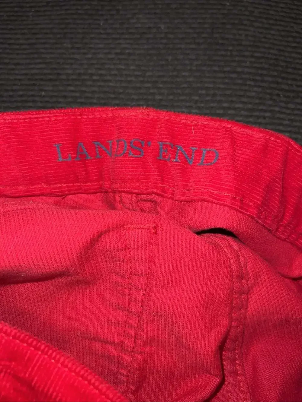 Lands End Red Corduroy Pants Girls Size 4